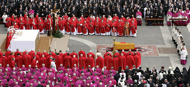 German Cardinal Joseph Ratzinger preside